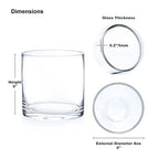Enova Floral Clear Glass Cylinder Vase 5 x 5 Inches Round Flower Vase, Pillar Candle Hurricane Floating Candle Holder Vase, Small Floral Glass Vase for Decoration Home, Wedding Centerpiece (1 Piece) - size: 5W X 5H