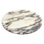 Natural Marble Tray, Coffee Table, Food, Fruit, Paper Cup, Cake Display, Coffee bar, Family Gatherings, Seasonal Holiday Decoration Tray(Viola-Circular-9.8"x9.8"x0.7") - color: Viola-circular-9.8"x9.8"x0.7"