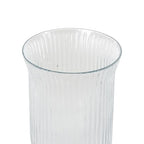 Deco 79 Glass Decorative Candle Holder Ribbed Candle Stand with Elevated Base, Candlestick Holder 6" x 6" x 11", Clear - size: 6" x 6" x 11"