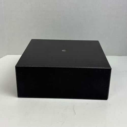 Premium Black Marble Display Base with Center Mount Hole – Polished Stone Pedestal Stand for Sculpture, Statue, Art, Awards, Lamps & Decor (6x6x2) - size: 6x6x2"