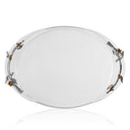 Fitz and Floyd Nature's Greeting Glass Serve Decorative Tray, 14 x 9.75 x 1.25 Inch