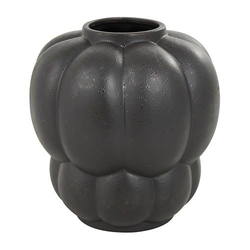 Deco 79 Ceramic Decorative Vase Wide Bubble Inspired Centerpiece Vase with Distressed Speckled Texturing, Flower Vase for Home Decoration 10" x 10" x 11", Black - size: 10" x 10" x 11"