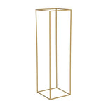 Efavormart 2 Pack - 48" Matte Gold Metal Wedding Flower Stand, Geometric Centerpiece Vases - color: Gold, size: 48"Tall