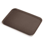 New Star Foodservice Restaurant Grade Non-Slip Tray, Plastic, Rubber Lined, Rectangular (Brown, 16-Inch x 22-Inch) - color: Brown, size: 16-Inch x 22-Inch