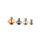 Bloomingville Multi-Color Glass & Metal, Set of 4 Taper Holder, Brass, AH1593