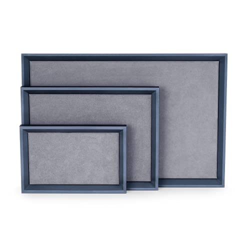 Oirlv Premium Leather Flat Jewelry Tray Jewelry Display Organizer,Valet Tray for Nightstand or Dresser Organizer(Small) - size: Small