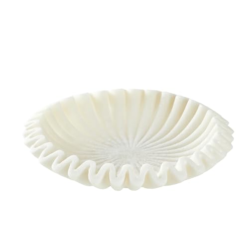 Marble Decorative Bowl, Modern Handicraft Bowls for Home Decor,Jewelry Tray, Decorative Fruit Bowl for Kitchen Counter, Stylish Key Bowl,Christmas Ornament Tray.
