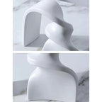 Statue Decorations Light Luxury Geometric Decorations, Ceramic Eunuch Home Furnishings, Hotel Clubhouse Desktop Decorations Home Decor Object(Black)