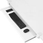 VIVO Extra Long Clamp-on Computer Keyboard and Mouse Under Desk Slider Tray, 34 x 11 inch Pull Out Platform Drawer, White, MOUNT-KB15EW - color: White, size: 34 inch
