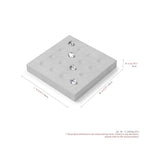 Microfiber Diamonds Gemstones Jewelry Display Organize Tray Crystal Beads Holder for Stones Display Organizer Showcase(Gray) - size: 5.49" x 5.49" x 0.78"