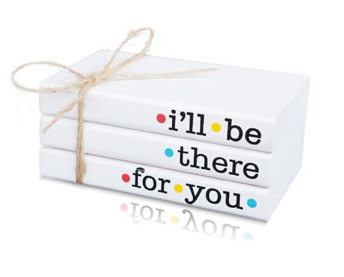 Friends TV Show Signs for Table Shelf decor, Mini Decorative Wooden Book Stack for Tiered Tray Accent, Friendship Gifts - I'll Be There For You Sign - color: There for You