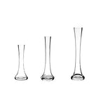 WGV Gathering Bud Vase, Width 3.3", Height 12", Clear Tall Standard Concaved Hurricane Glass Floral Container Centerpiece Planter for Wedding Party Event Home Office Decor, 1 Piece - size: 3.3"x12"H Gathering