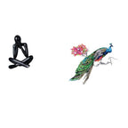 Baoblaze Abstract Figure Sculpture Decorative Figurine Collectible Desktop Ornament Modern Statue Retro Wall Decal Art Decor PVC Sticker for Living Room Kitche