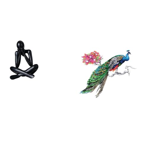 Baoblaze Abstract Figure Sculpture Decorative Figurine Collectible Desktop Ornament Modern Statue Retro Wall Decal Art Decor PVC Sticker for Living Room Kitche