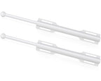 12" Valet Rod for Closet Pull Out (2 Pack, White) - color: White, size: 2 Pack
