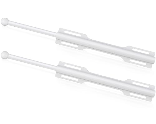 12" Valet Rod for Closet Pull Out (2 Pack, White) - color: White, size: 2 Pack