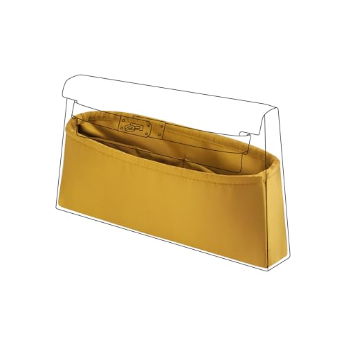 DGAZ Silk Purse Organizer Insert Fits Hermes Kelly Elan Bags，Silky Smooth Bag Organizer，Luxury Handbag & Tote Shaper(Jaune amber) - color: Jaune amber