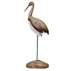 Rustic Wood Crane Nautical Decor - Tabletop & Coastal Beach Themed Decoration for Home Mediterranean Style - size: Large