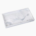 Bathroom Vanity Tray - 11'' Ceramic Rectangle Countertop Tray, Heavy-Duty Perfume Organizer Plate, Jewelry Ring Tray, Kitchen Soap Dispenser Stone Trays, Marble White - color: Marble White