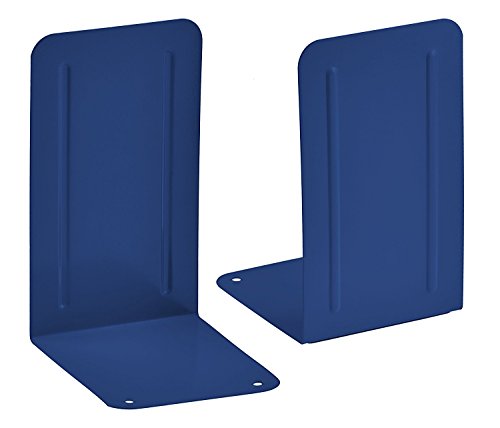 Acrimet Premium Metal Bookends (Heavy Duty) (Deep Blue Color) (1 Pair) - color: Dk Blue