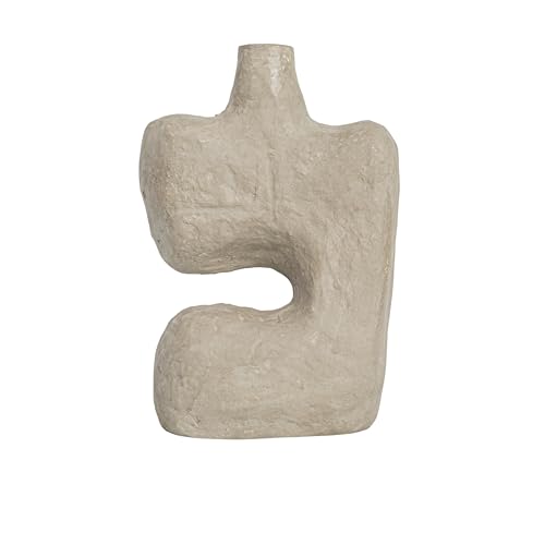 Bloomingville Grey Paper Mache Vase - color: Gray