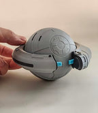 3D Printed Pop Replica,Gaming Collectible with Glow-in-The-Dark Accents,Rolling Desk Sculpture with Stand - color: Gray
