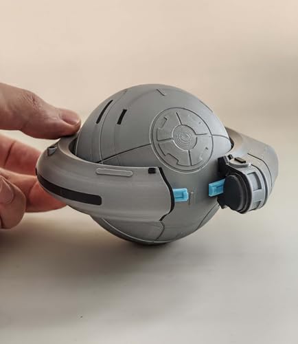 3D Printed Pop Replica,Gaming Collectible with Glow-in-The-Dark Accents,Rolling Desk Sculpture with Stand - color: Gray