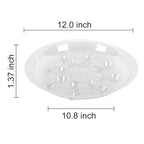 6 Pack 12 Inch Heavy Duty Clear Plastic Plant Saucer Sturdy Pot Tray Plant Drip Trays for pots,Plant Water Catcher Tray,Flower Pot Saucer Water Drainage Tray Floor Protector (12 Inch) - size: 12 inch