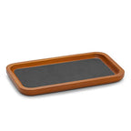 Oirlv Solid Wood Jewelry Display Tray Small Jewelry Tray Rings Earrings Bracelets Necklace Holder Organizer(Rectangle, Grey) - color: Grey, size: 7.08"x 3.93"x 0.59"