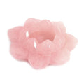 Justinstones Carved Rose Quartz Gemstone Lotus Flower Crystal Ball Stand - color: Flower