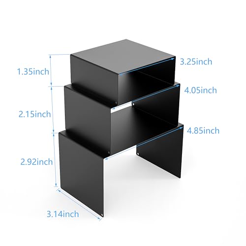 Gonice Metal Display Riser, 2 Sets Black Display Stands for Dessert, Cupcake and Funko Pop Figures - color: black