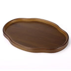 Wood Serving Tray, Wooden Tray, 14.57 Inch Irregular Decorative Serving Trays Platters for Home,Party,Coffee Table,Dining Table & Countertop - size: 14.6" x 10.2" x 0.9"