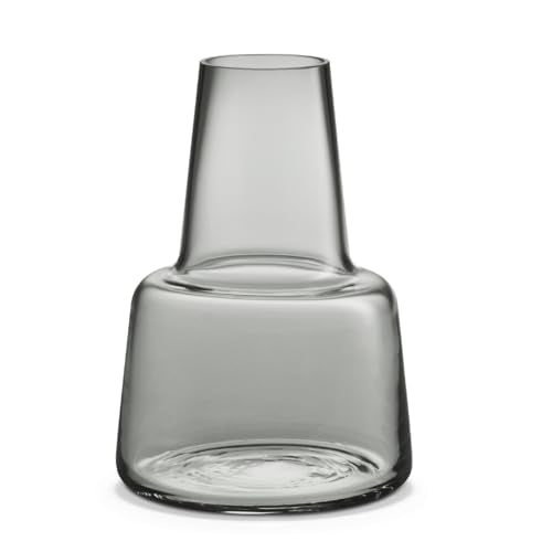 Holmegaard Flora Vase by Louise Campbell | Mouth-Blown Glass | Smoke | 9.4 Inch