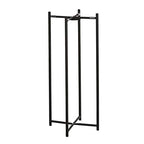 Amazon Basics Two-Tier Indoor Outdoor Metal Round Plant Stand for Multiple Plants, Rustproof Flower Holder with Plant Shelf, Black