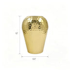 Hosley's 10" High Gold Finish Hammered Metal Vase – Elegant Gift for Floral Arrangements, Weddings, Special Events, Aromatherapy, Spa, Reiki, Meditation - color: Gold