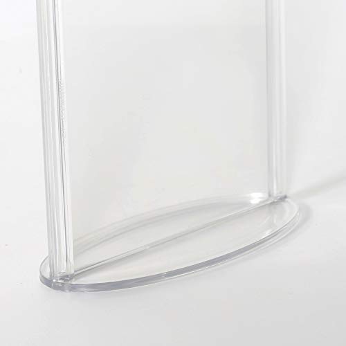 M&T Displays Double Sided Oval Clear Acrylic Leaflet Holder 4x6 inch Pocket Desktop Table Stand Desk Organizer Menu Advertising Flyer for Restaurant Hotel Office (10 pack) - size: 4x6