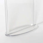 M&T Displays Double Sided Oval Clear Acrylic Leaflet Holder 8.5x11 inch Pocket Desktop Table Stand Desk Organizer Menu Advertising Flyer for Restaurant Hotel Office (5 pack) - size: 8.5x11