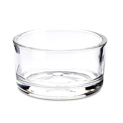 Juvale Glass Votive Candle Holders - Fits Standard Tealight Candles - Short Tealight Holders - Pack of 24, 1.9 in Dia x 1.0 in H