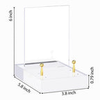 SVENJBB Acrylic Easel Display Stand with Adjustable Gold-Toned Pegs – Crystal Clear Acrylic with Floating Appearance, Ideal for Photos, Cookbooks, Invitations, and Plates, 1Pack