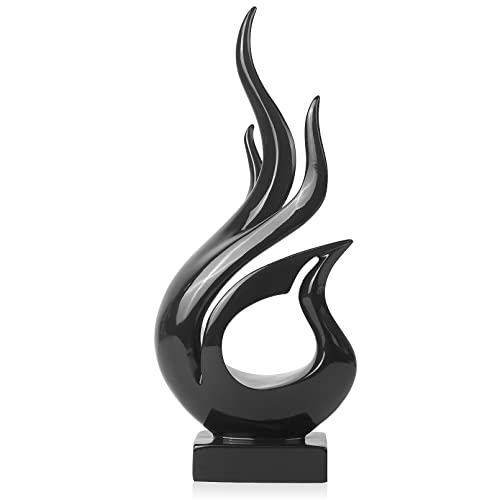DreamsEden Home Decor Modern Sculpture, Resin Art Tabletop Shelf Decoration Accent Ornament for Living Room Entry Table Dining Desk Office Bookshelf - color: Black