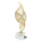 Fdit Chic Metal Abstract Art Sculpture, Luxury Art Piece Modern Decorative Piece for Home, Office, and Living Spaces (Crystal White) - size: Crystal White, style: Crystal White