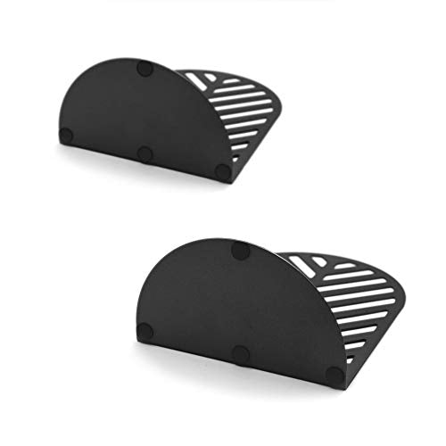 QiMing Leaf Bookends for Books,1 Pair Metal Book Holders for Office Shelves Adults & Kids Gift(Black) - color: Black