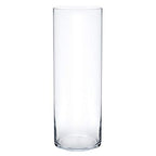 Royal Imports Flower Glass Vase Decorative Centerpiece for Home or Wedding - Cylinder Shape (4" Wide x 14" Tall, Clear) - size: 4" wide x 14" tall