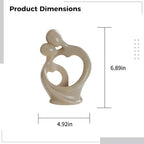 Minimalist Resin Art Sculptures for Living Room, Abstract Decorative Pieces in Beige and Gray, Nordic-Inspired Wedding Gifts