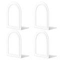 Bookends 2 Pair Bookend Metal Book Ends Universal Economy Bookends - color: White, size: 2 pair
