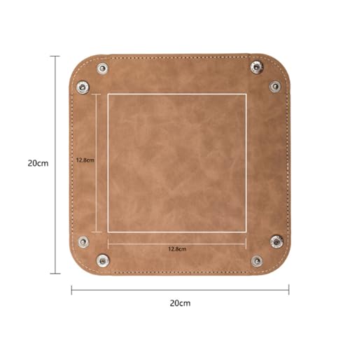 siduater Valet Tray Desktop Storage Organizer – Vegan Leather Catchall Bedside Vanity Tray Nightstand Caddy Holder for Remote Controller, Watch, Keys, Phone, Wallet, Coin, Jewelry, Stone Khaki - color: Stone Khaki