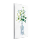 Stupell Industries Flower Jar Still Life Green Blue Painting, 10 x 15, Multi-Color - size: 15"L x 10"W