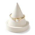 Solid Wood Bracelet Bangle Holder Microfiber Watch Jewelry Display Stand for Vendors Exhibit/Trade Shows/Retail Stores (Creamy White) - color: Creamy White