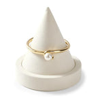 Solid Wood Bracelet Bangle Holder Microfiber Watch Jewelry Display Stand for Vendors Exhibit/Trade Shows/Retail Stores (Creamy White) - color: Creamy White