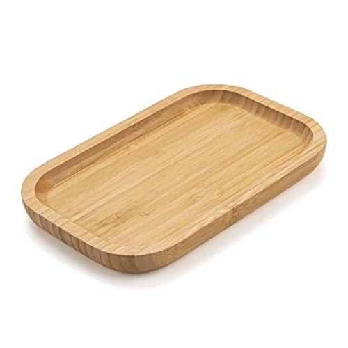 Bamboo Vanity Tray, Bathroom Counter Tray, Toilet Tank Tray, Bathroom Tray for Organizing and Home Decor, 7.9 x 5.1 x 0.8 inch - size: 7.9" x 5.1" x 0.8"
